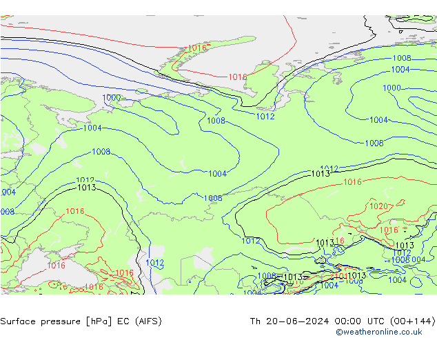pression de l'air EC (AIFS) jeu 20.06.2024 00 UTC