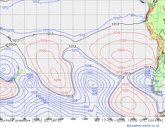 Pressione al suolo EC (AIFS) lun 17.06.2024 12 UTC