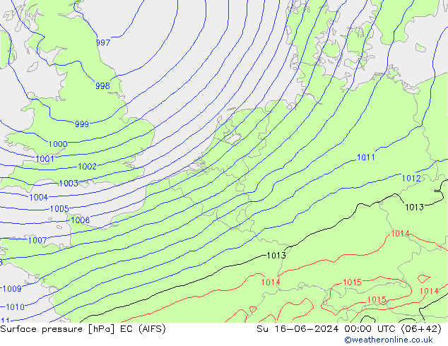 ciśnienie EC (AIFS) nie. 16.06.2024 00 UTC