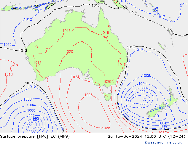 Bodendruck EC (AIFS) Sa 15.06.2024 12 UTC