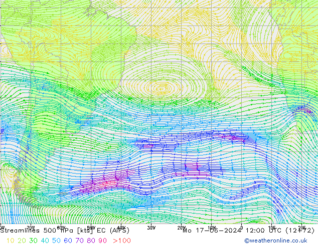 Rüzgar 500 hPa EC (AIFS) Pzt 17.06.2024 12 UTC