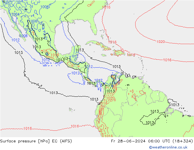 Surface pressure EC (AIFS) Fr 28.06.2024 06 UTC