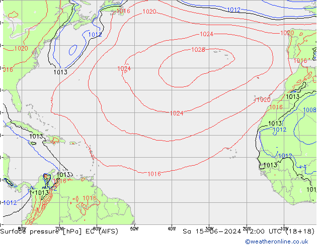 Luchtdruk (Grond) EC (AIFS) za 15.06.2024 12 UTC