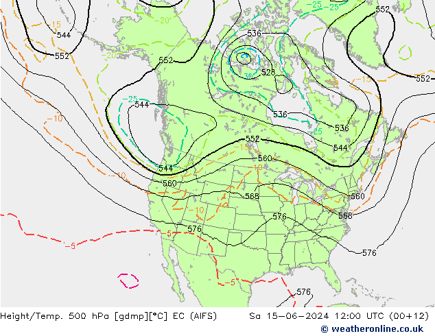 Height/Temp. 500 hPa EC (AIFS) So 15.06.2024 12 UTC