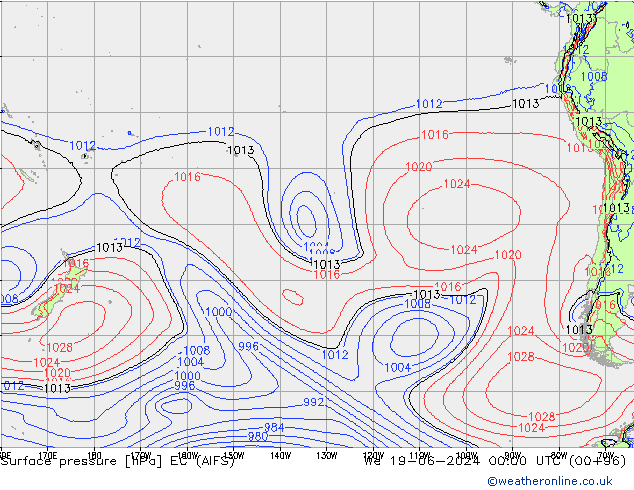 pressão do solo EC (AIFS) Qua 19.06.2024 00 UTC