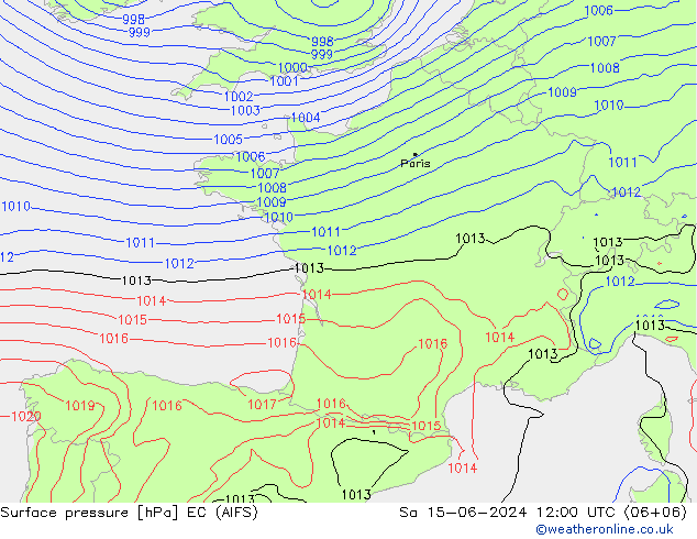 pressão do solo EC (AIFS) Sáb 15.06.2024 12 UTC