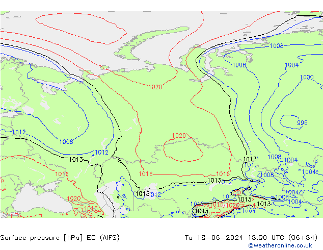 pressão do solo EC (AIFS) Ter 18.06.2024 18 UTC