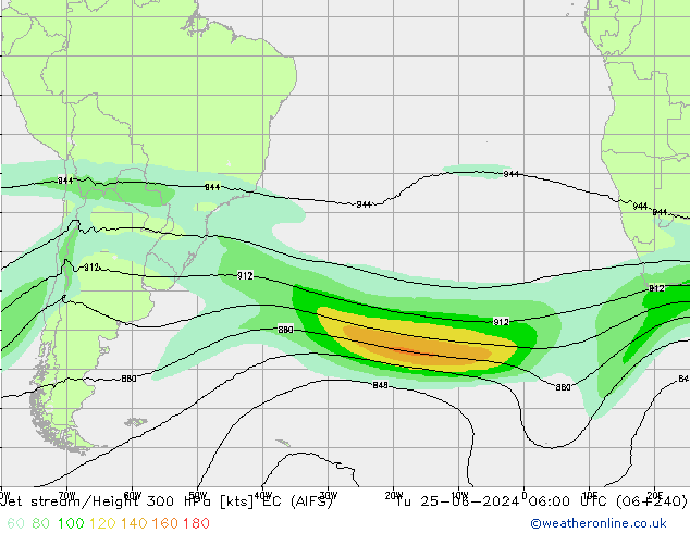 Courant-jet EC (AIFS) mar 25.06.2024 06 UTC