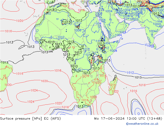 Luchtdruk (Grond) EC (AIFS) ma 17.06.2024 12 UTC