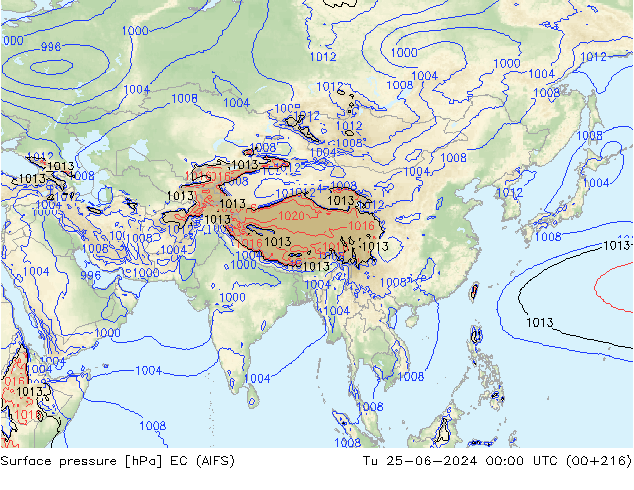Bodendruck EC (AIFS) Di 25.06.2024 00 UTC