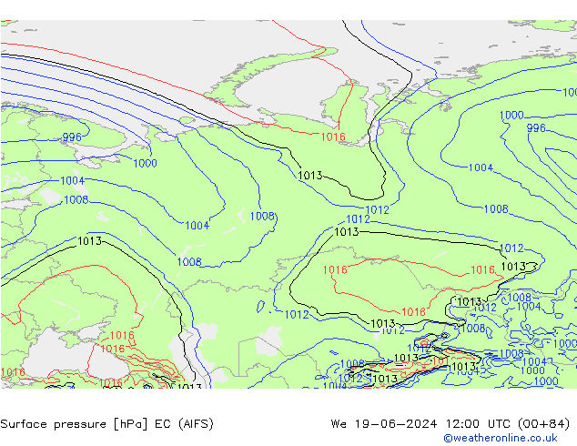 Bodendruck EC (AIFS) Mi 19.06.2024 12 UTC