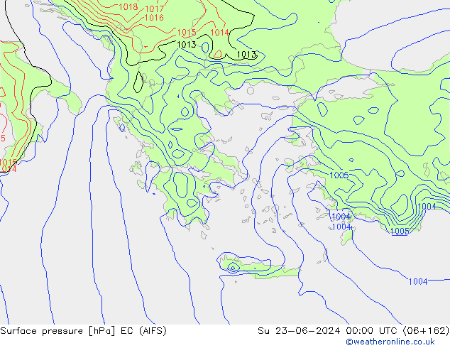 pressão do solo EC (AIFS) Dom 23.06.2024 00 UTC