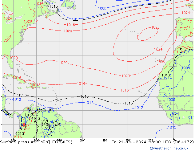 Yer basıncı EC (AIFS) Cu 21.06.2024 18 UTC