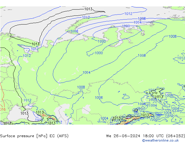 Yer basıncı EC (AIFS) Çar 26.06.2024 18 UTC