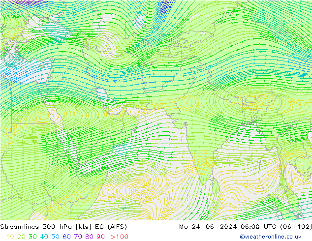  300 hPa EC (AIFS)  24.06.2024 06 UTC