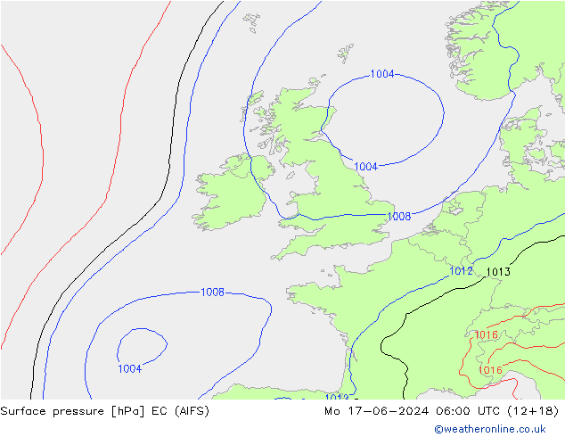 Bodendruck EC (AIFS) Mo 17.06.2024 06 UTC