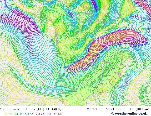  300 hPa EC (AIFS)  19.06.2024 06 UTC
