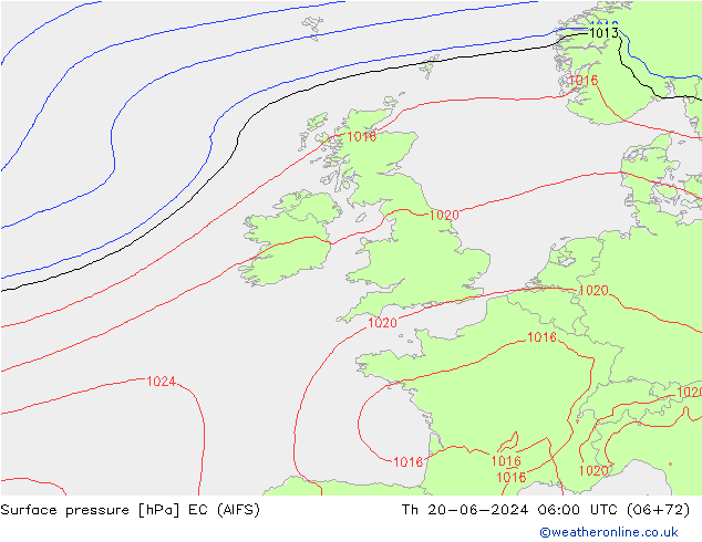 Bodendruck EC (AIFS) Do 20.06.2024 06 UTC