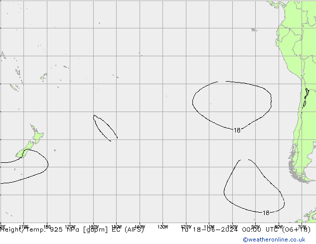 Height/Temp. 925 hPa EC (AIFS) Di 18.06.2024 00 UTC