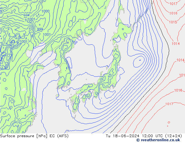 Bodendruck EC (AIFS) Di 18.06.2024 12 UTC