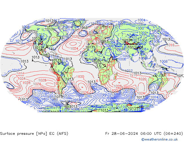 pression de l'air EC (AIFS) ven 28.06.2024 06 UTC