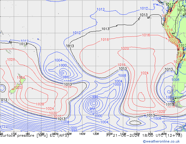 pression de l'air EC (AIFS) ven 21.06.2024 18 UTC