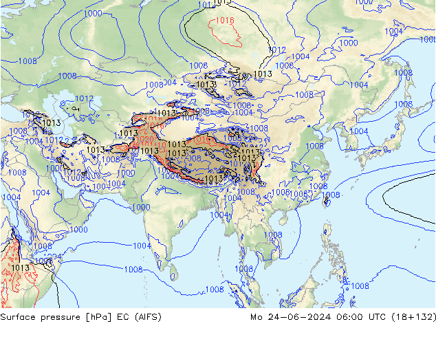 pression de l'air EC (AIFS) lun 24.06.2024 06 UTC