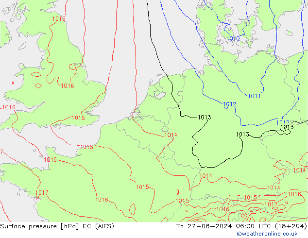 Bodendruck EC (AIFS) Do 27.06.2024 06 UTC