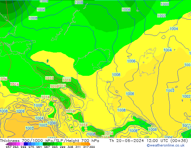 Thck 700-1000 hPa EC (AIFS) Th 20.06.2024 12 UTC