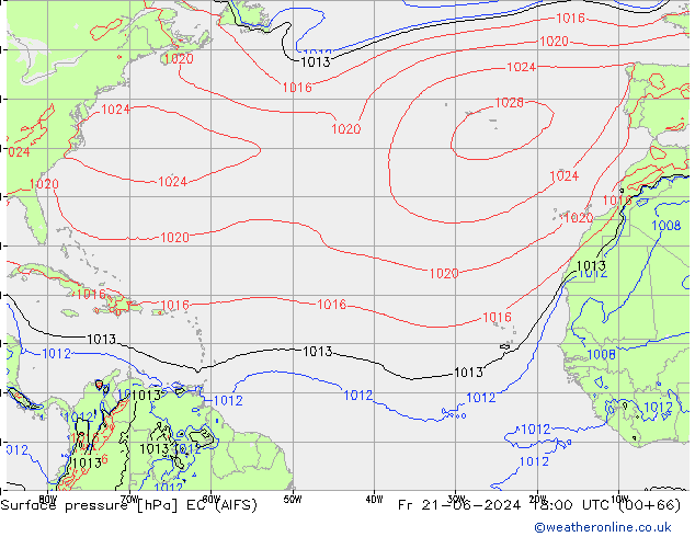 pressão do solo EC (AIFS) Sex 21.06.2024 18 UTC