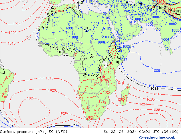 Bodendruck EC (AIFS) So 23.06.2024 00 UTC