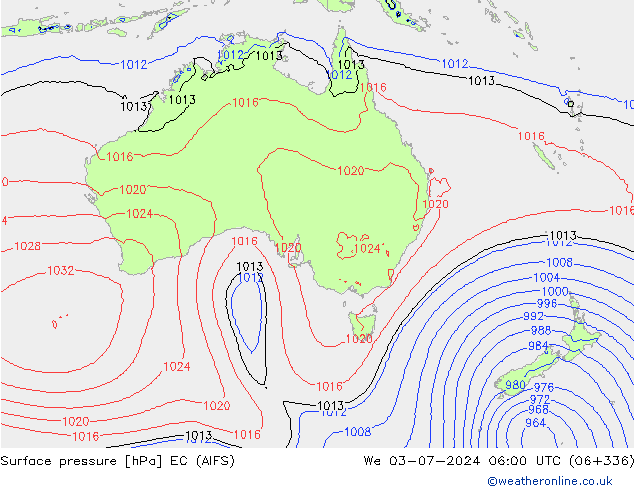 Luchtdruk (Grond) EC (AIFS) wo 03.07.2024 06 UTC