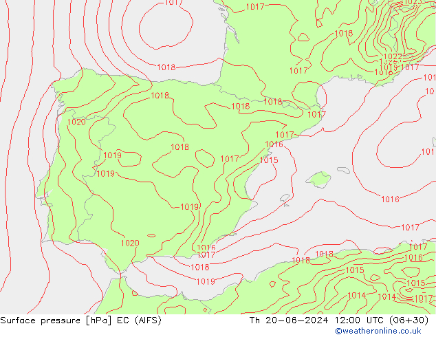 Bodendruck EC (AIFS) Do 20.06.2024 12 UTC