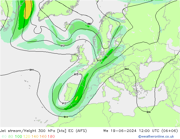 高速氣流 EC (AIFS) 星期三 19.06.2024 12 UTC