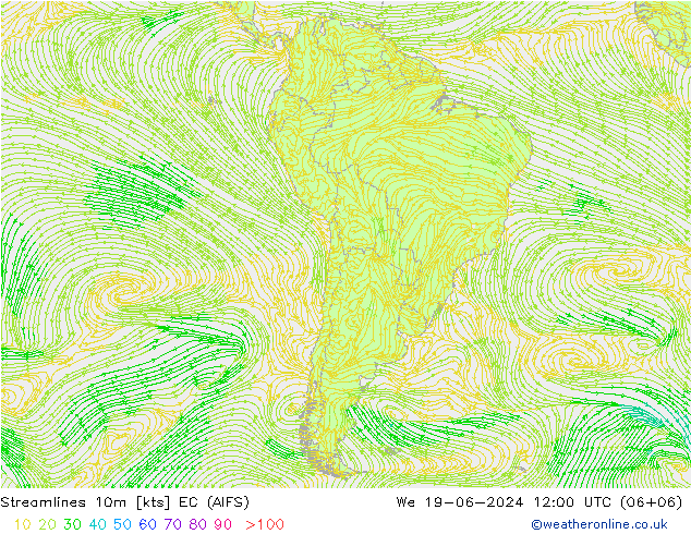 Rüzgar 10m EC (AIFS) Çar 19.06.2024 12 UTC