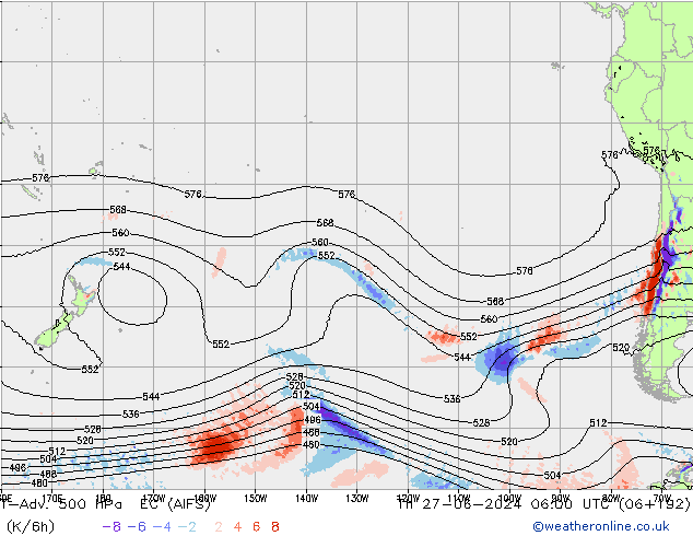 T-Adv. 500 hPa EC (AIFS) Per 27.06.2024 06 UTC