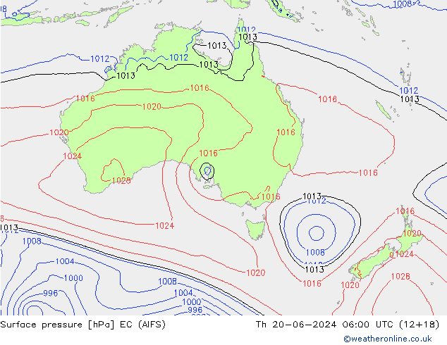 Luchtdruk (Grond) EC (AIFS) do 20.06.2024 06 UTC