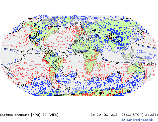 Luchtdruk (Grond) EC (AIFS) za 29.06.2024 06 UTC