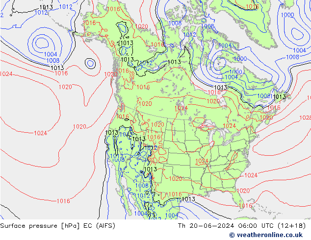 pression de l'air EC (AIFS) jeu 20.06.2024 06 UTC