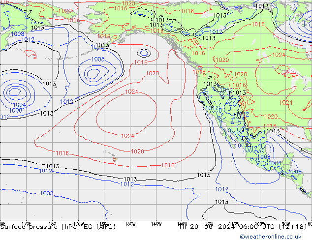 Surface pressure EC (AIFS) Th 20.06.2024 06 UTC