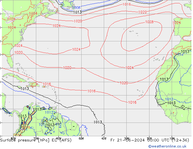 pressão do solo EC (AIFS) Sex 21.06.2024 00 UTC