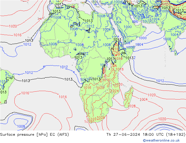 Bodendruck EC (AIFS) Do 27.06.2024 18 UTC