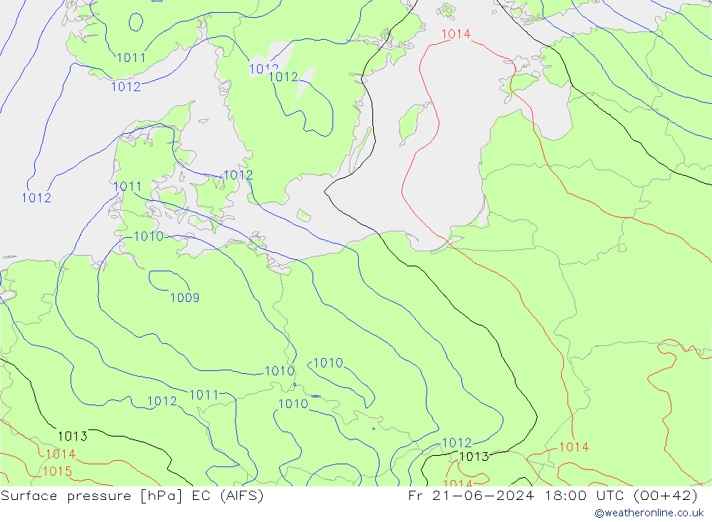 Luchtdruk (Grond) EC (AIFS) vr 21.06.2024 18 UTC