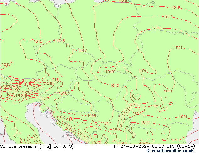 Luchtdruk (Grond) EC (AIFS) vr 21.06.2024 06 UTC