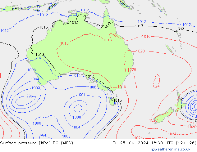 Bodendruck EC (AIFS) Di 25.06.2024 18 UTC