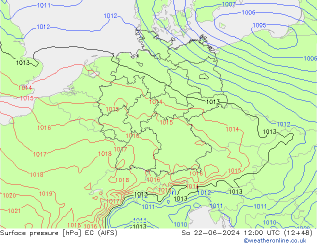 Bodendruck EC (AIFS) Sa 22.06.2024 12 UTC