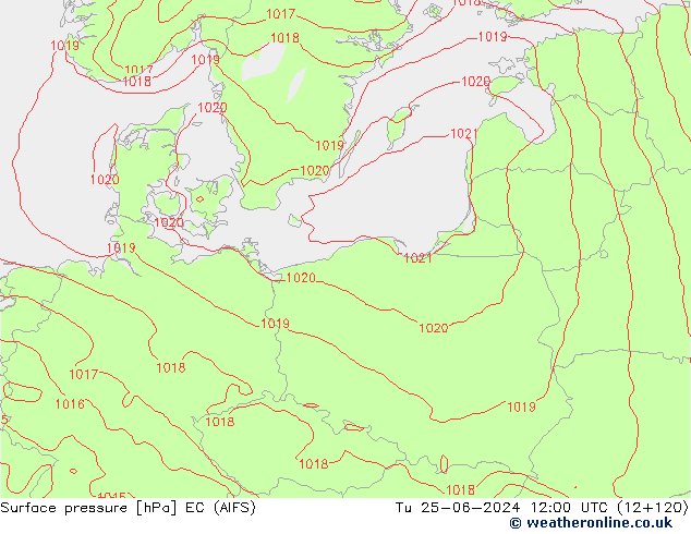 pressão do solo EC (AIFS) Ter 25.06.2024 12 UTC