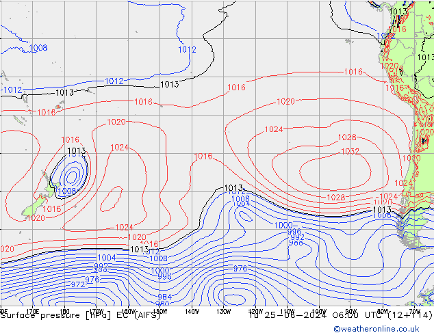 Luchtdruk (Grond) EC (AIFS) di 25.06.2024 06 UTC