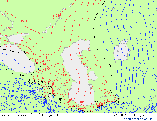 Surface pressure EC (AIFS) Fr 28.06.2024 06 UTC