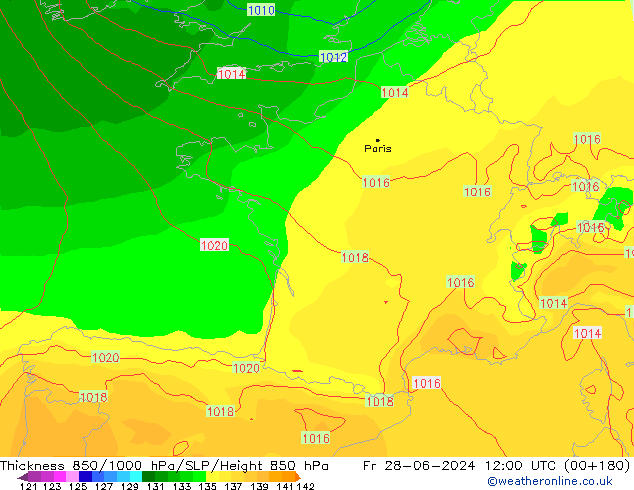 Thck 850-1000 hPa EC (AIFS) Sex 28.06.2024 12 UTC